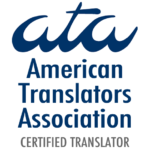 American Translators Association certified translator logo